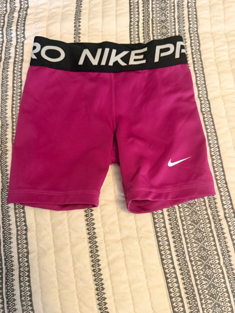 $20 or make an offer!!Nike Magenta Compression Shorts with Black Waistband